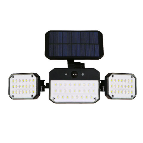 3 Adjustable Heads IP65 Waterproof Solar Lights Outdoor LED High Brightness Cordless Solar Motion Sensor Lights