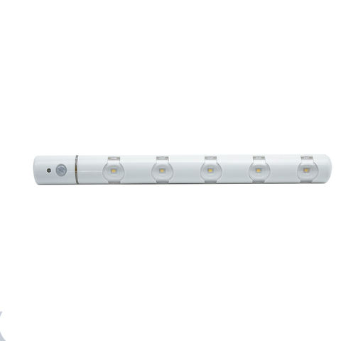 LED Battery Sensor Strip Light Lamp With Rotating Motion Detector Battery Powered Operated Light