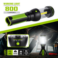 Hot Sale AC Powered USB Rechargeable Dimmable IPX4 Waterproof Portable Camping Led Work Light 7-10 Work Hours Individual Switch