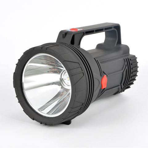 Portable Rechargeable LED Torch Flashlight Waterproof and IP65 High Power with Long Distance Capability ABS Body