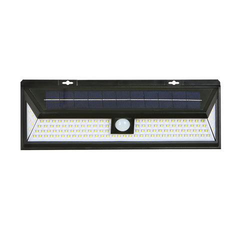 3 Light Modes Outdoor Solar Wall Lamp with Motion Sensor 118 LED High Brightness Remote Control for Garden Use