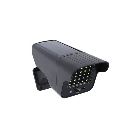 LED Solar Security PIR Motion Sensor Lamp for Outdoor Home Garden with Remote Control Dummy Camera Shaped Light
