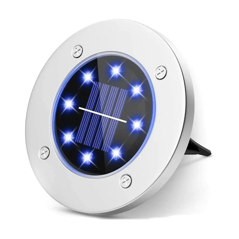 8LED IP65 Waterproof Stainless Steel Underground Solar Light