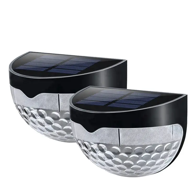 Solar Powered Step Stair Outdoor Wall Light Sensor Wall Security Light LED Garden Solar Lamps Fence Stair Light