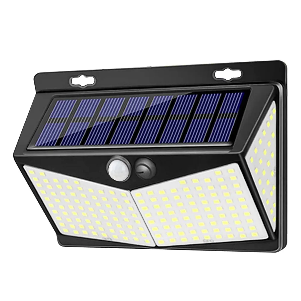 Waterproof 208 LED Sensor Solar Garden Light for Outdoor Polycarbonate 1-year 50000 70 95 6000K (daylight Alert)