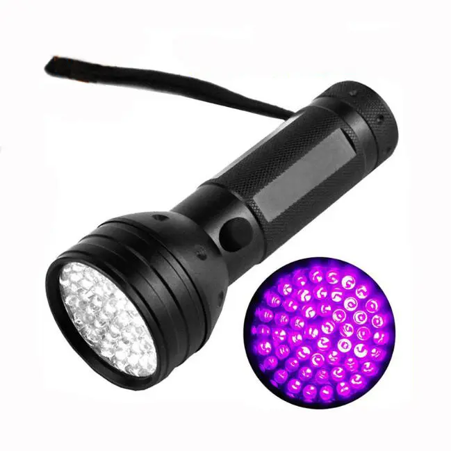OEM UV Detecting Waterproof Flash Light IPX4 Waterproof 51 LED UV Torch Flashlight