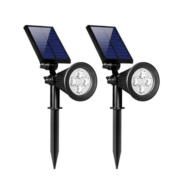 4LED IP65 Waterproof Outdoor Solar Spot Light for Garden