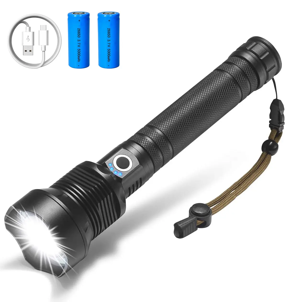 China Xhp70 Torchlight Led Flashlights Handheld Super Bright Powerful Tactical Flashlight Rechargeable