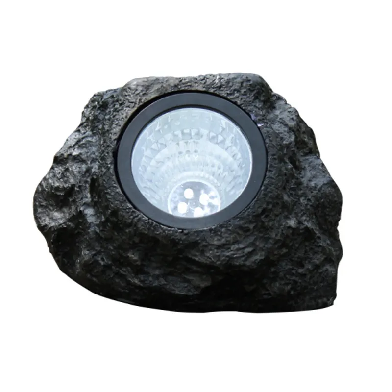 Outdoor Simulation Garden Lawn Ornament LED Waterproof Solar Stone Spot Light