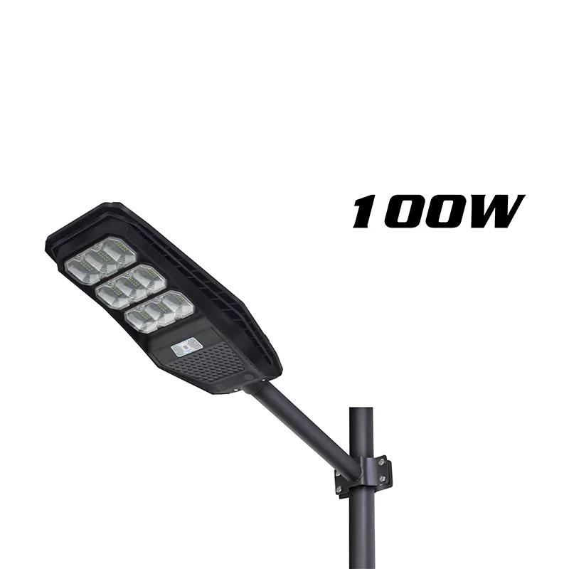 2021 New Product 100W Power Integrated Post All in One Solar Motion LED Street Light Outdoor Automatic Road Light