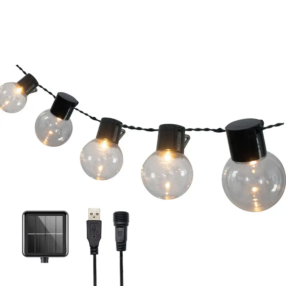 Modern Blubs String Solar Led Lamp Garden Room Decor Lights Solar Lights Outdoor Lights for Home Hotel Villa Room Decoration