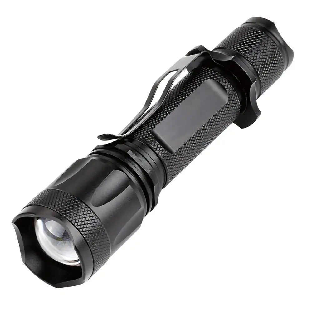 Free Sample Linternas Potentes Para Caza High Power USB Rechargeable Zoomable Tactical Torch Flashlight for Emergency