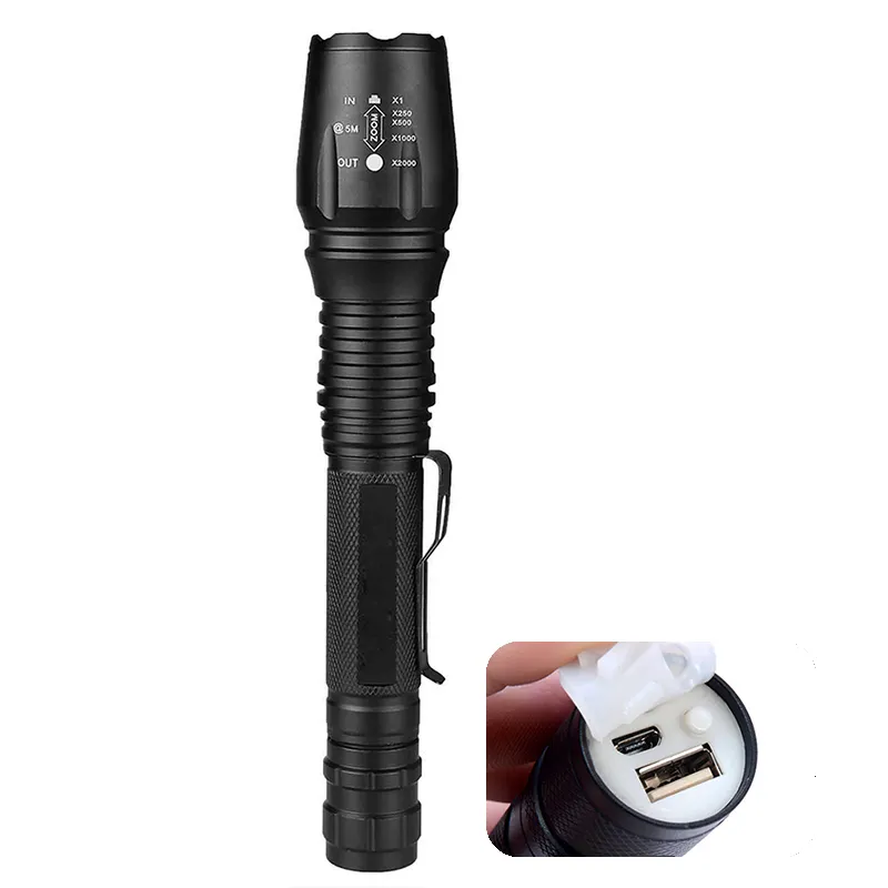 High Power 10 W T6 Lanterna Mega Light 18650 Rechargeable Lanterna Tatica for Hunting