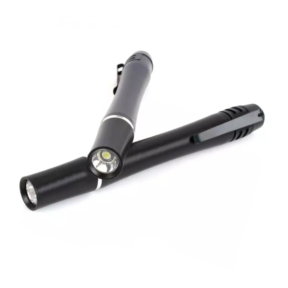 Wholesale AAA Battery Powered Pocket Tactical Pen Flashlight with Clip