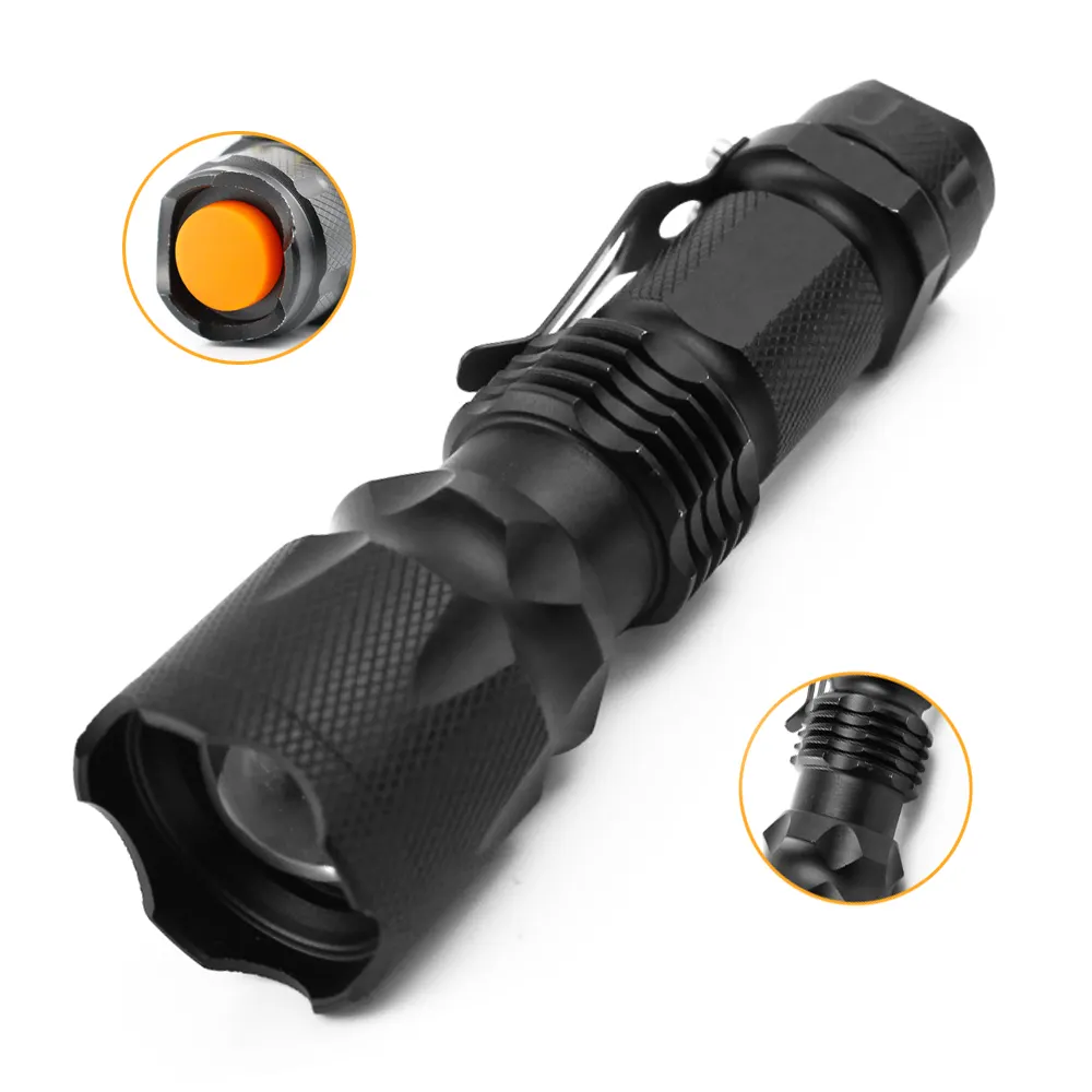 Hot Sell Tactical Torch LED, Mr AA Battery White Light Torch for Camping