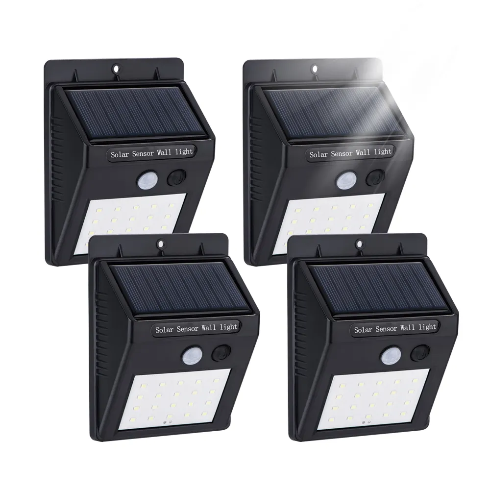 Crazy Hot Selling 20 Led Waterproof IP65 Solar Power Pir Motion Sensor Outdoor Wall Light for Garden