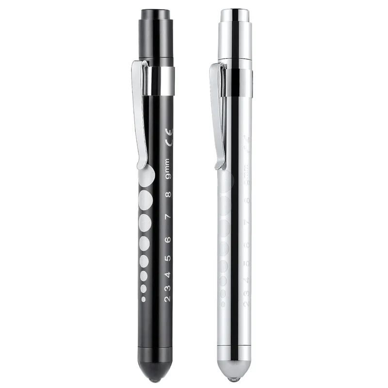 2AAA Battery Linterna Medica Aluminium Alloy Nurse Medical Flashlight Pen Torch Light Medical Penlight with Clip