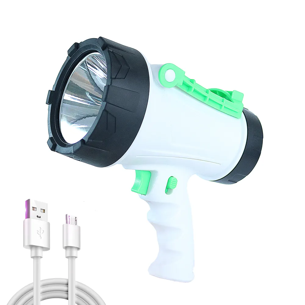 15w 1200lm HandHeld IP68 Waterproof Marine Search Light Outdoor Portable Hunting Spotlight Rechargeable Led Searchlight