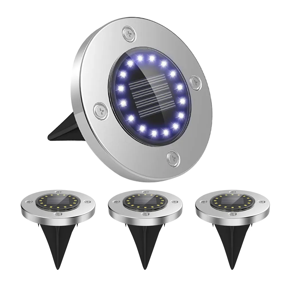 16 LED In-ground Solar Patio Light for Garden Yard Patio Pathway