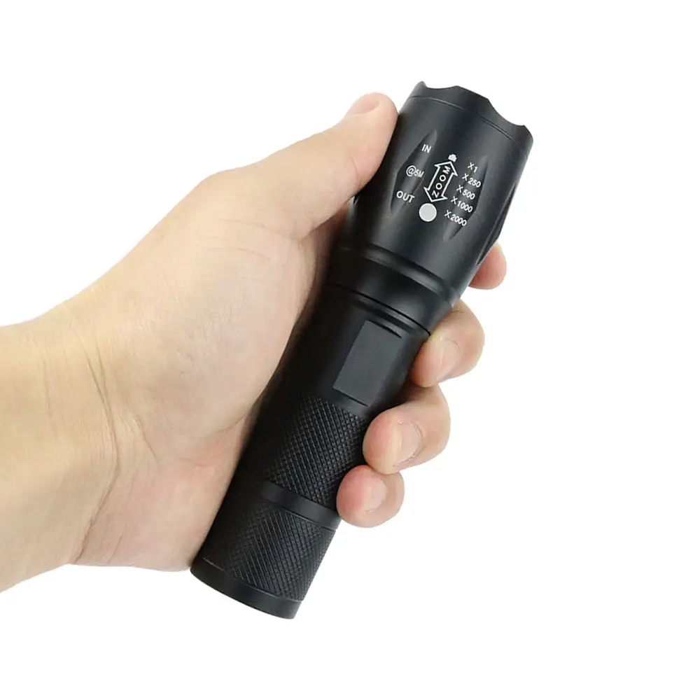 Super Bright Flashlights Aluminium XML T6 Zoom Mini Torch for Self Defense