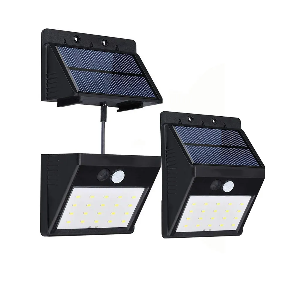 20LED Solar Energy Power Lights Garden Outdoor Parts Light Detachable Panel Design