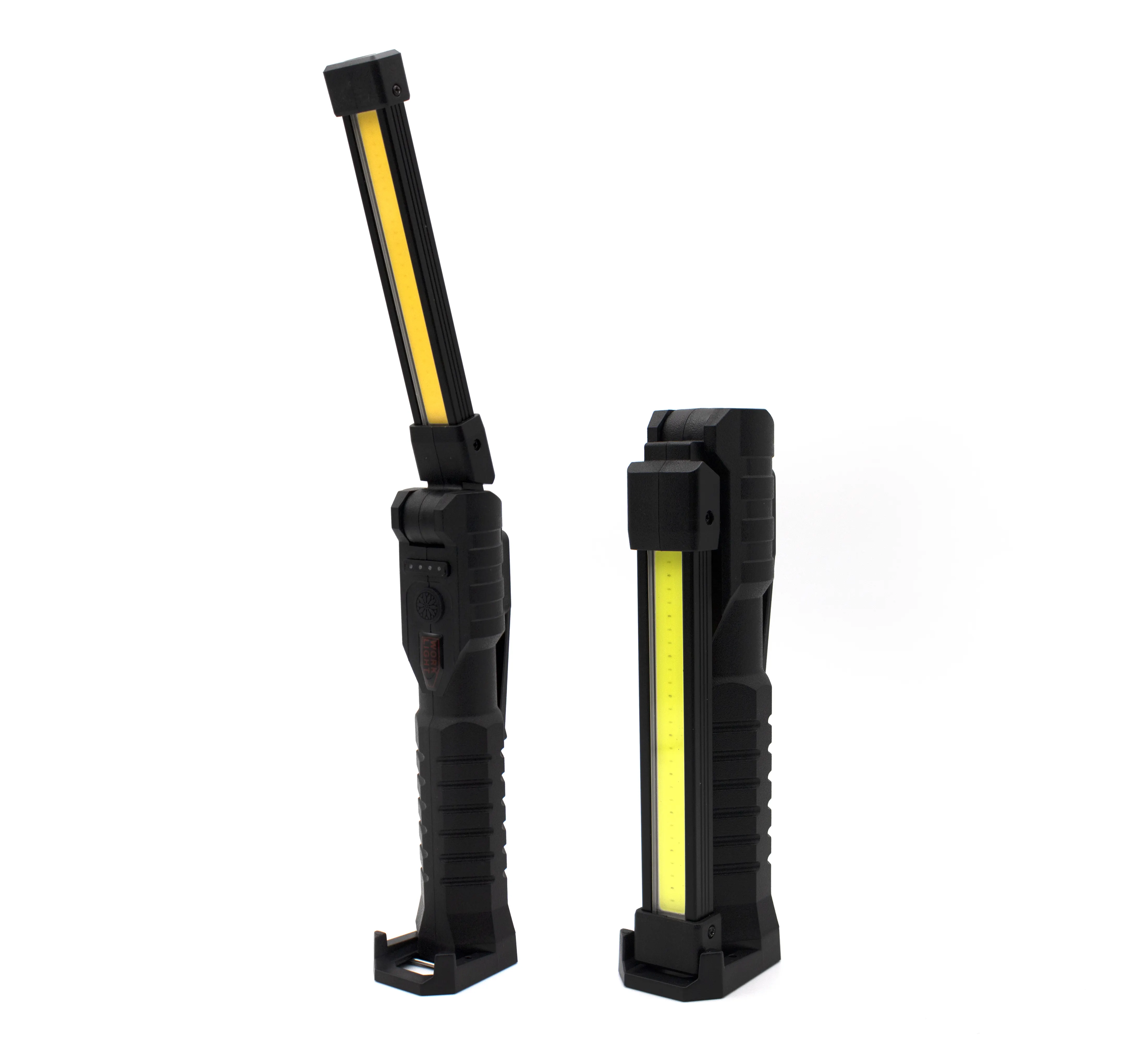 Portable Double Sided Magnetic Foldable COB Work Light Rechargeable LED Flashlight Torch Hanging Hook Emergency Light