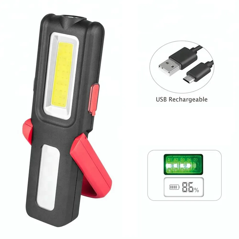 New Rechargeable Work Light With Magnetic Base Ultra Bright Portable Led Work Lights