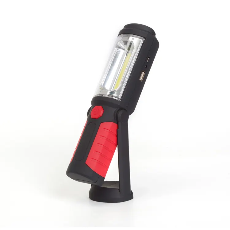 Rechargeable Work Light Two Lighting Mode COB LED Car Garage Mechanic Home Cold White Residential Hotel Black ROHS Ce