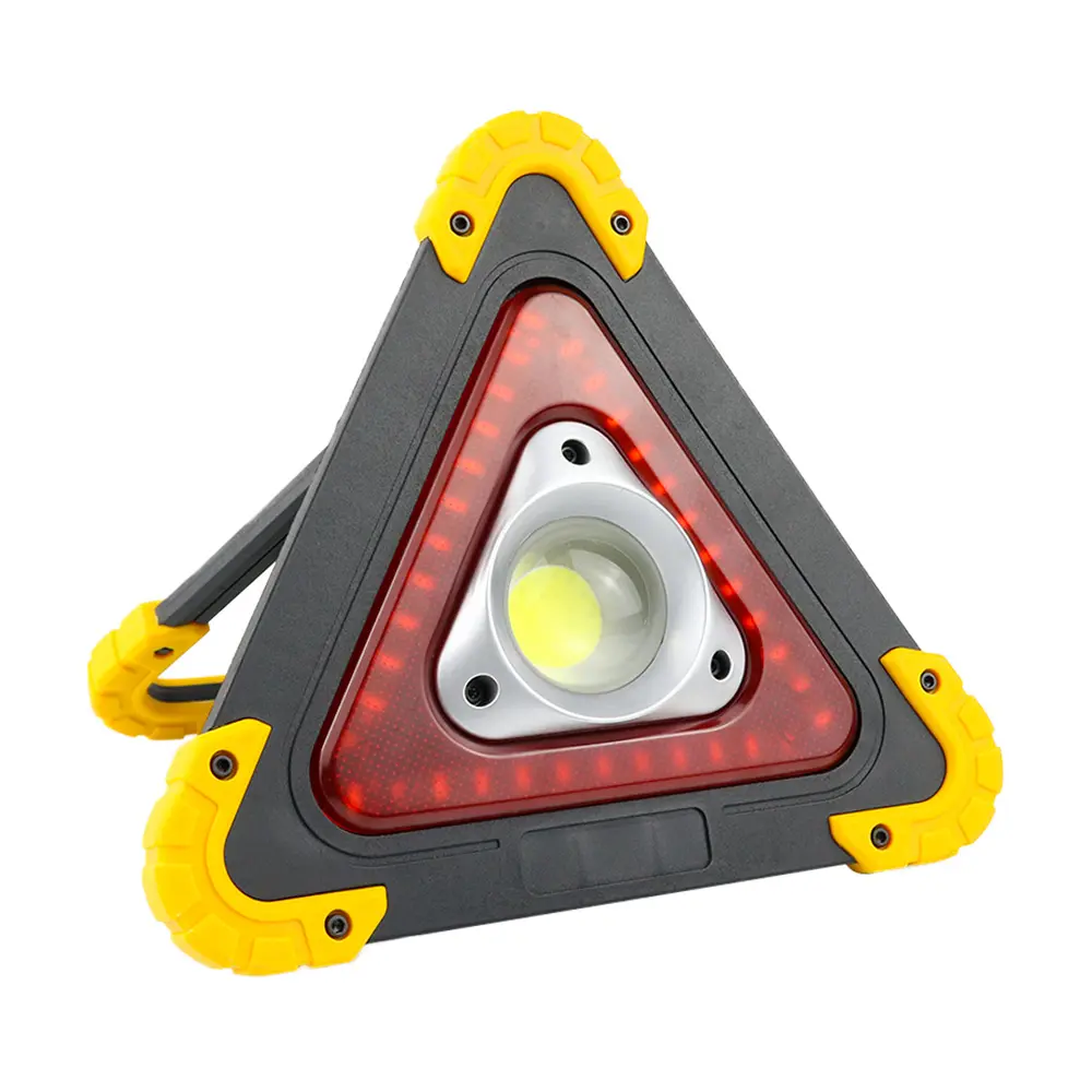 20W Portable Outdoor Waterproof Triangle Emergency Lights for Car Repairing and Roadside Assistance