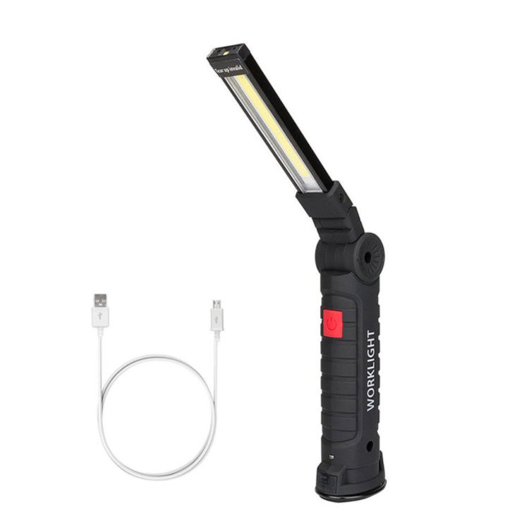 Portable 5-Mode Handle LED Work Light IPX4 Waterproof USB Rechargeable COB 600 Lumens 180 Beam Angle Camping Lighting