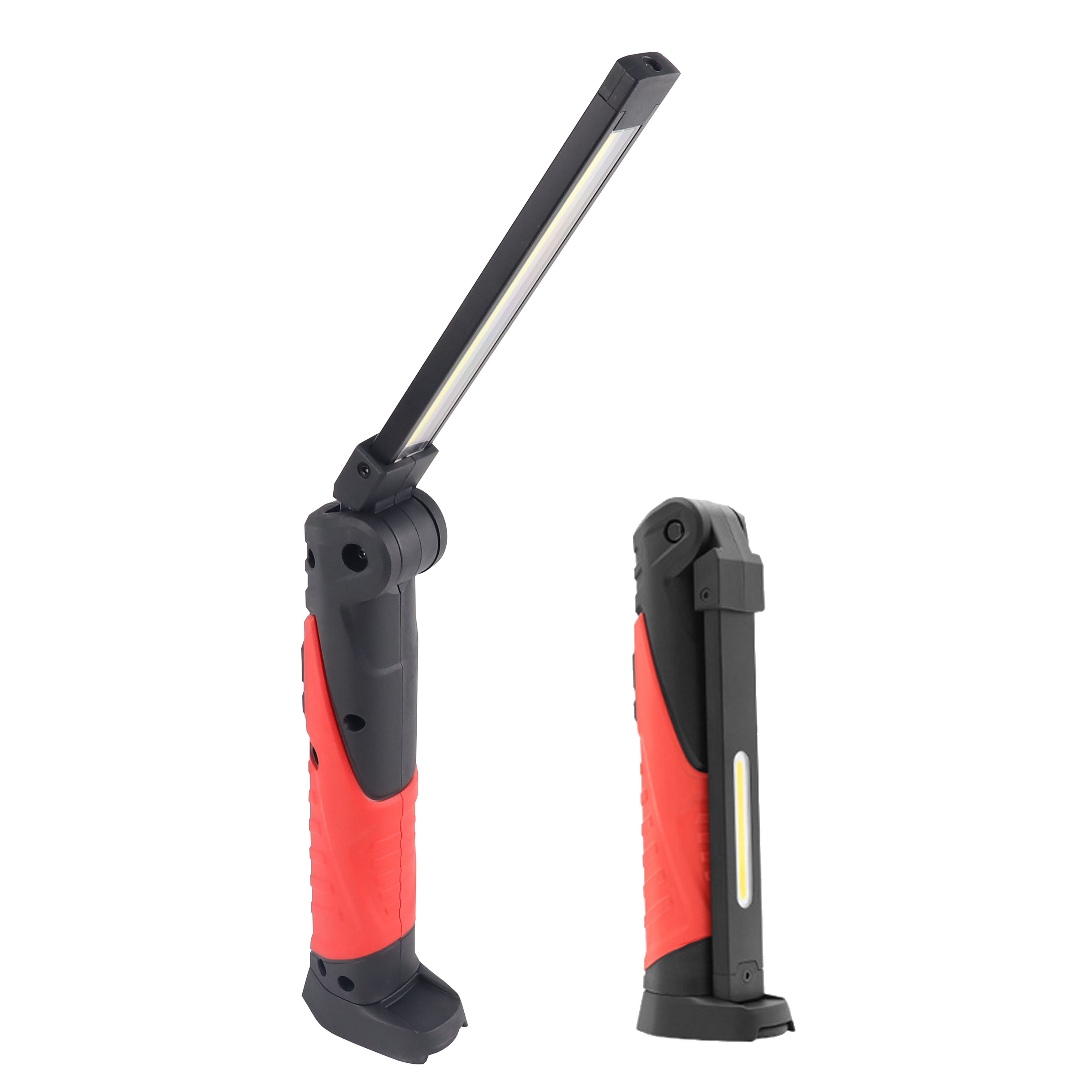 High Quality Dual COB LED Flashlight Cordless Rechargeable Adjustable Inspection Light Anti-Skid Magnetic Base DC Power Supply