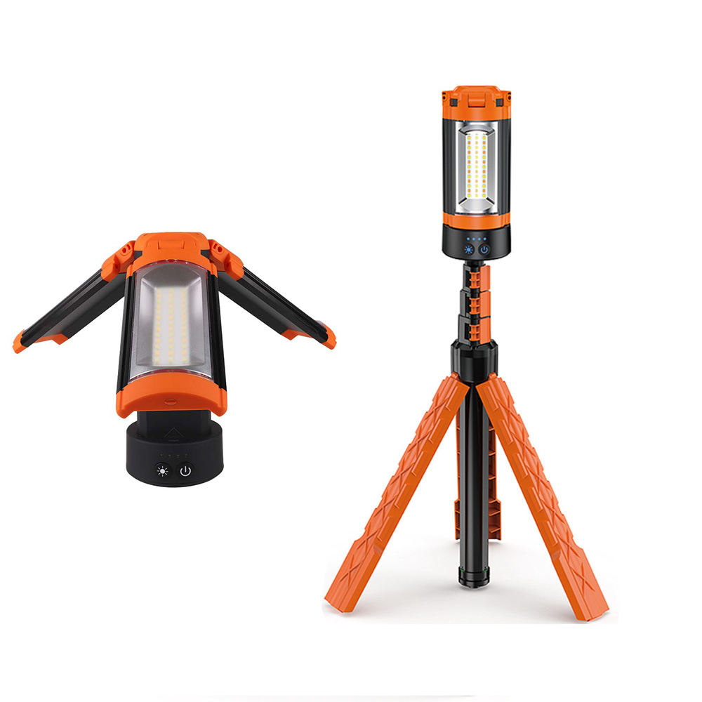 High Lumen LED Rechargeable Working Light Multi-Function Cordless Inspection Flashlight with Adjustable Tripod DC Power Supply