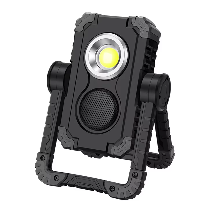 1500 Lumen LED Repair Work Lamp Speaker Rotary Adjustment COB Rechargeable for Bluetooth Audio Waterproof Work Light for