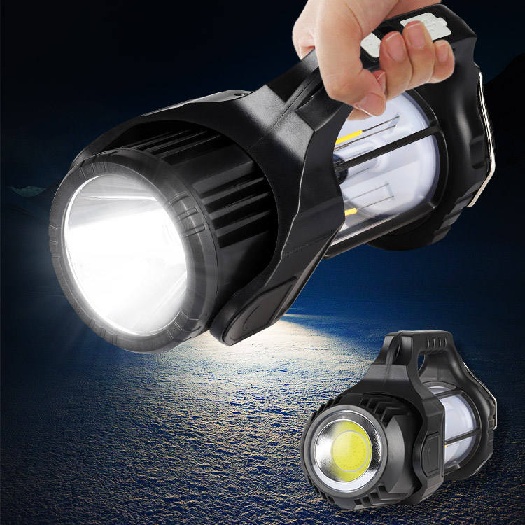 Multifunctional Portable COB Search Light Rechargeable Work & Camping Lantern High Brightness Emergency Spot Strong LED Lighting