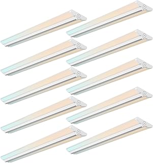 10 Pack 4FT LED Wraparound Light with 5CCT Selectable, 3500K/4000K/5000K/6000K/6500K, 30/40/50W, 6500LM Super Bright Flush Mount 4 Foot Office Ceiling Light for Kitchen Garage