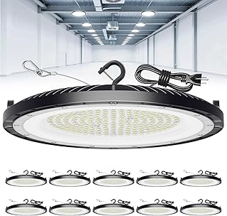 200W UFO LED High Bay Lights, 30000LM LED Shop Lights & Garage Lights, IP65 Waterproof 5000K Daylight, Industrial for Warehouse Factory Gym Barn (10 Pack)