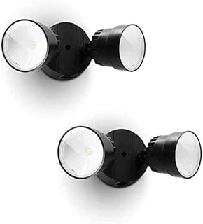 2 Packs P6221B 2000 Lumen 18 Watt 28 LED Dual-Head Flood Light Outdoor, Waterproof Exterior Security Wall Light for Patio, Garden,Yard-Black