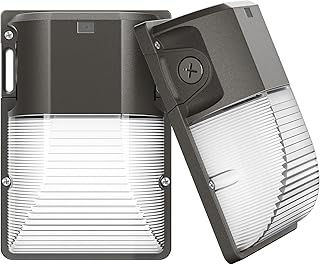 30W LED Wall Pack Light with Dusk to Dawn Sensor, 3600LM, 5000K Daylight [120Vac] Outdoor Wall Lights IP65 Waterproof LED Security Flood Lighting for Garage Warehouse Garden UL-Listed 2 Pack