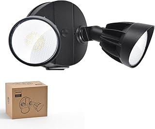 44W 3500LM ‌LED Security Flood Light‌ ‌Outdoor‌，Switch Controlled Aluminum ‌Security Light‌, 2 Adjustable Heads，5000K Daylight，Wet Location for Patio, Garden, Yard Lights