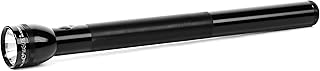 6-Cell D Incandescent Flashlight – Water-Resistant, Adjustable Beam, High-Intensity Krypton Bulb – Black