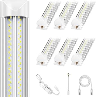 6 Pack 100w 8ft Led Shop Light, Super Bright 15000lm 5000k V Shape 8