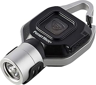 73300 Pocket Mate 325-Lumen Keychain/Clip-on USB Rechargeable Flashlight, Silver