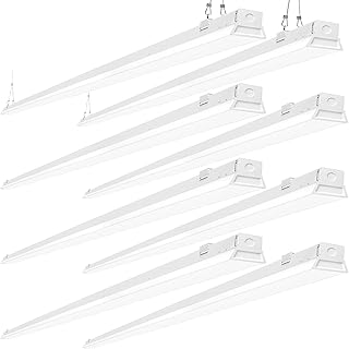 8FT LED Shop Light Fixture, 110W LED Commercial Lighting, 12200 LM, 6000K, 8 Foot LED Linear Lights, Linkable led Lighting for Garage Warehouse Workshop, Fluorescent Tube Replacement, 8 Pack