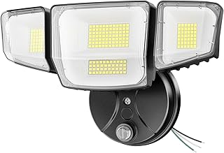 90W Dusk to Dawn Outdoor Lighting,10000lm Flood Lights Outdoor,IP66 Waterproof Black LED Security Light with Photocell,6500k Daylight 4 Adjustable Heads Exterior Light Fixture for Yard,Garden
