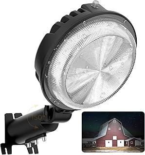 Barn Light, 150W 20000LM Yard Area Lights Dusk to Dawn Outdoor Lighting with Upgraded Photocell 6500K Adjustable Angle Daylight IP66 Waterproof Street Lights for Security/Farmhouse/Garage