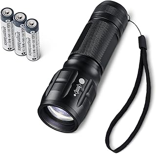 Basics Tactical Flashlight, Durable Waterproof 140 high lumens flashlights, Black