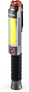 Big Larry 3 Work Light | Alkaline Batteries Included, 600 Lumens, 7 Light Modes, Magnetic COB Task Lamp & LED Flashlight, Steel Pocket Clip, Hands-Free Use, Water Resistant