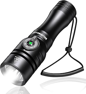 DL02 Scuba Diving Light,3000 Lumens 6500K Dive Light with Rotary Magnetic Switch,IPX8 Waterproof 496M Long Throw 100M Underwater 3 Lighting Modes Submersible Flashlight for Night Diving