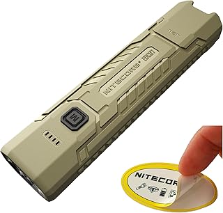 EDC07 Flat EDC Flashlight, 1500 Lumens USB-C Rechargeable, Triple Color Temperature, Lightweight 2.47 oz, IP67 Waterproof Everyday Carry Light (Tan)