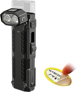 EDC09 1600 Lumens EDC Flashlight, 102° Rotating Swivel Head 3 Color Temperatures USB-C Rechargeable Magnetic Tail Stainless Steel Body Waterproof